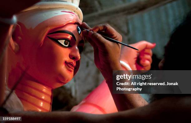 durga puja - durga stock pictures, royalty-free photos & images