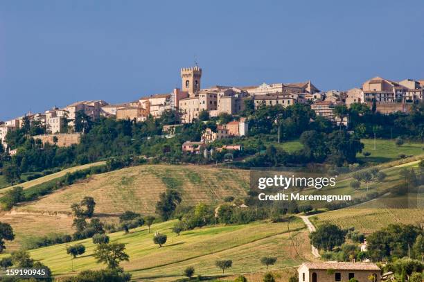 view of recanati - region marken stock-fotos und bilder