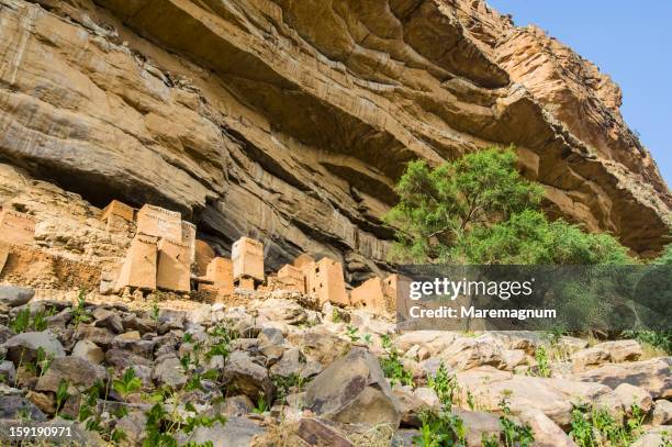 dogon village of teli - dogon stock pictures, royalty-free photos & images