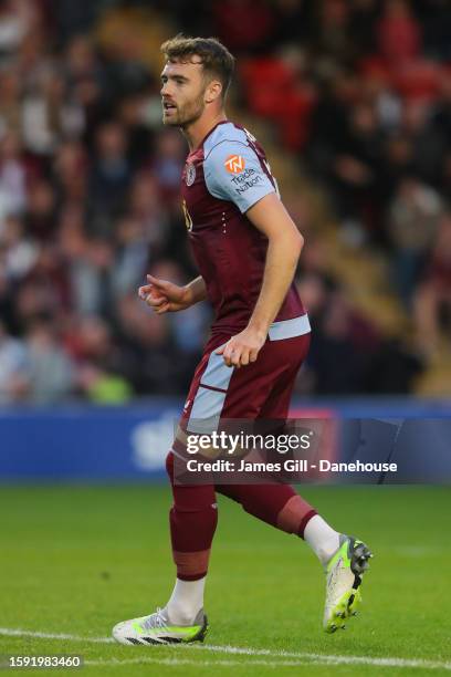 Calum Chambers of Aston Villa during the pre-season friendly match between Aston Villa and SS Lazio at Poundland Bescot Stadium on August 03, 2023 in...