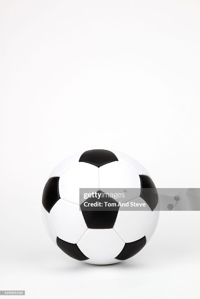 Traditional football on a white background