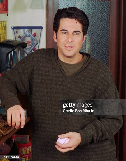 Actor Jonathan Silverman on the studio set of television show The Single Guy, December 8, 1995 in Los Angeles, California.