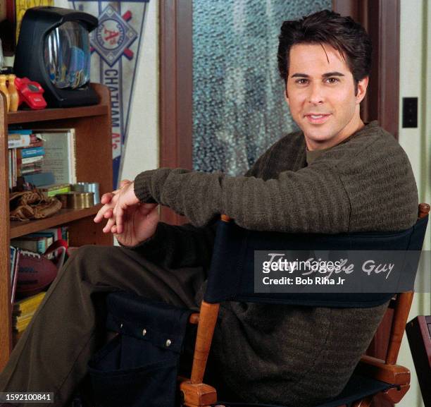 Actor Jonathan Silverman on the studio set of television show The Single Guy, December 8, 1995 in Los Angeles, California.
