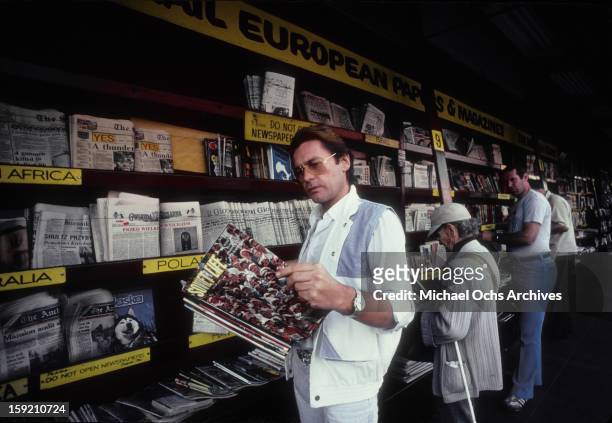 Austrian actor Helmut Berger poses for a portrait in Hollywood in February, 1984 in Los Angeles, California.
