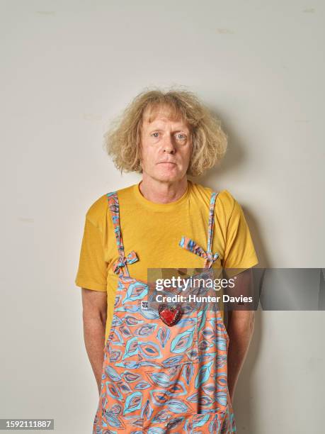 Artist, writer and broadcaster Grayson Perry is photographed in his studio on June 30, 2023 in London, England.