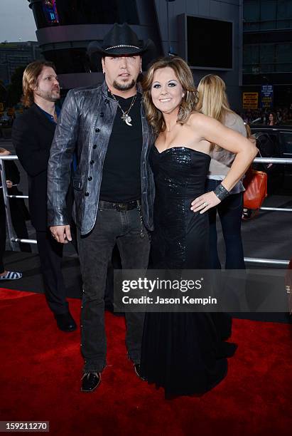 Singer Jason Aldean and Jessica Aldean attend the 39th Annual People's Choice Awards at Nokia Theatre L.A. Live on January 9, 2013 in Los Angeles,...