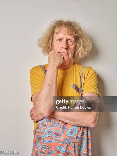 Artist, writer and broadcaster Grayson Perry is photographed in his studio on June 30, 2023 in London, England.