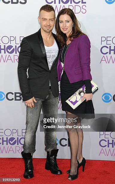 Actor Joey Lawrence and his wife Chandie Yawn-Nelson attend the 2013 People's Choice Awards Arrivals held at Nokia Theatre L.A. Live on January 9,...