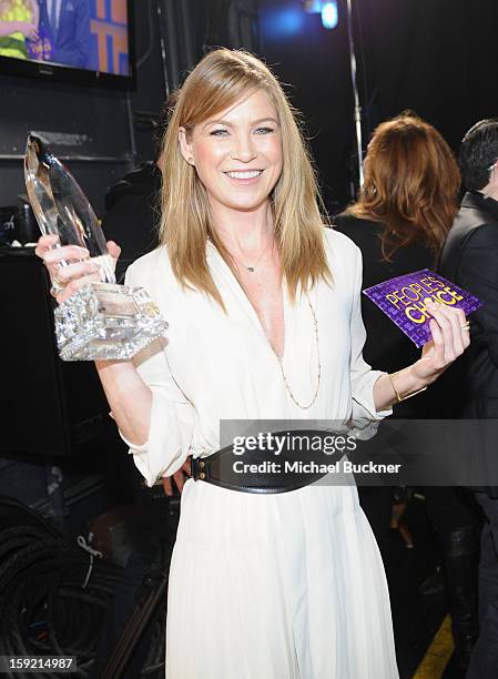 Actress Ellen Pompeo attends the 39th Annual People's Choice Awards at Nokia Theatre L.A. Live on January 9, 2013 in Los Angeles, California.