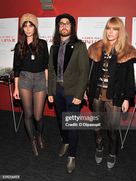 Sean Lennon and guests attend a screening of "A Glimpse Inside The Mind Of Charles Swan III" at Landmark Sunshine Cinema on January 9, 2013 in New...