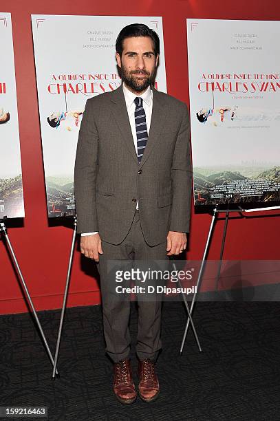 Jason Schwartzman attends a screening of "A Glimpse Inside The Mind Of Charles Swan III" at Landmark Sunshine Cinema on January 9, 2013 in New York...