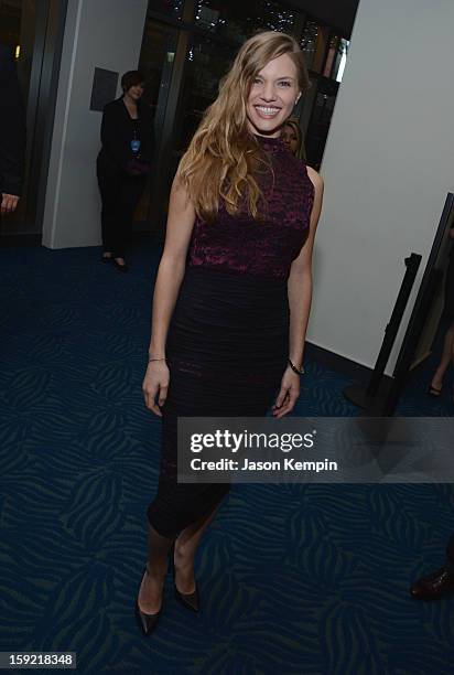 Actress Tracy Spiridakos backstage at the 39th Annual People's Choice Awards at Nokia Theatre L.A. Live on January 9, 2013 in Los Angeles, California.