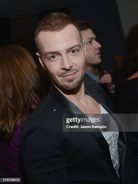 Actor Joey Lawrence poses backstage at the 39th Annual People's Choice Awards at Nokia Theatre L.A. Live on January 9, 2013 in Los Angeles,...