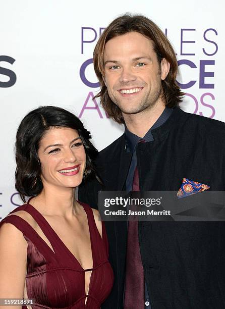 Actor Jared Padalecki and Genevieve Padalecki attend the 39th Annual People's Choice Awards at Nokia Theatre L.A. Live on January 9, 2013 in Los...