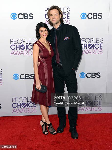 Actors Jared Padalecki and Genevieve Padalecki attend the 39th Annual People's Choice Awards at Nokia Theatre L.A. Live on January 9, 2013 in Los...