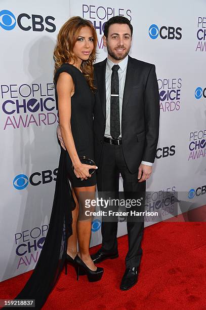 Sevan Poladian and actor Hrach Titizian attend the 39th Annual People's Choice Awards at Nokia Theatre L.A. Live on January 9, 2013 in Los Angeles,...