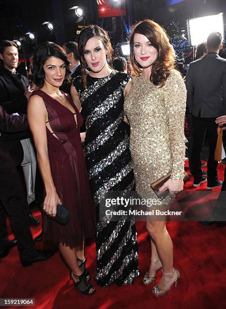 Actors Genevieve Padalecki, Rumer Willis and Danneel Harris attend the 34th Annual People's Choice Awards at Nokia Theatre L.A. Live on January 9,...