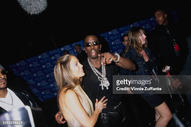 Jennifer Lopez and Sean "P. Diddy" Combs during 1999 MTV Music Awards Arrivals at Lincoln Center in New York City, New York, United States, 9th...