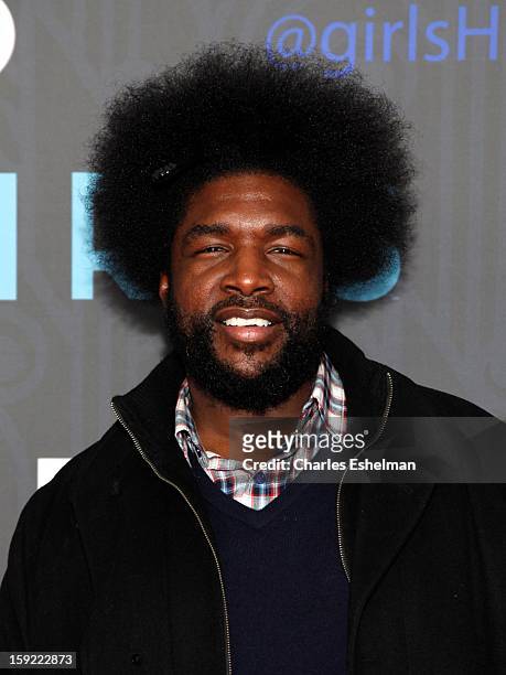 Musician Questlove attends HBO hosts the premiere of "Girls" Season 2 at the NYU Skirball Center on January 9, 2013 in New York City.