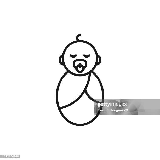 baby icon. - changing nappy stock illustrations