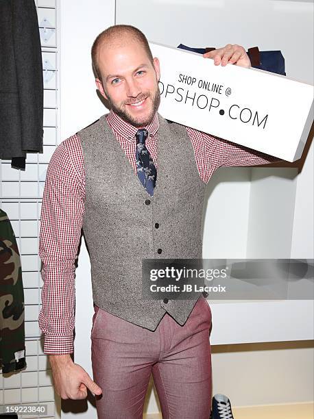 Johnny Wujek attends the TopMen Exclusive Pop Up Shopping Event at TopShop on January 9, 2013 in Los Angeles, California.