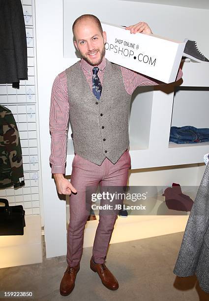 Johnny Wujek attends the TopMen Exclusive Pop Up Shopping Event at TopShop on January 9, 2013 in Los Angeles, California.