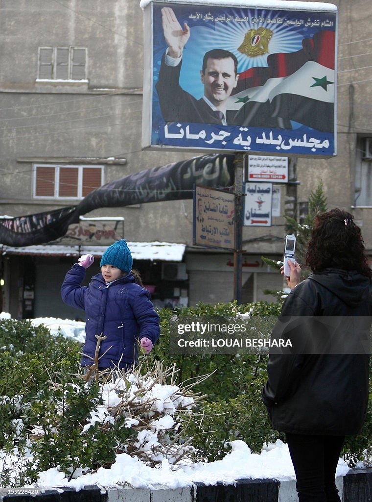 SYRIA-WEATHER-SNOW