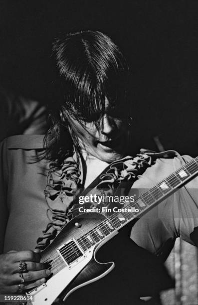 Guitarist J. Geils from The J. Geils Band performs live on stage at the Lyceum Theatre in London, 30th June 1972.