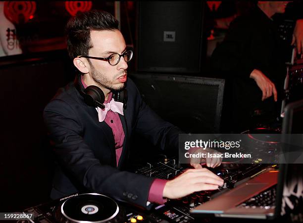 Jonathan "DJ Obscene" Garcia performs during the iHeartRadio CES exclusive party featuring a live performance by Ke$ha at Haze Nightclub at the Aria...