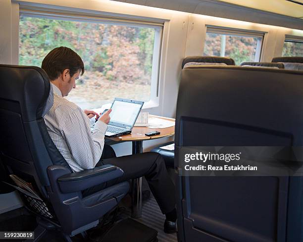 Businessman Checks Mobile Phone, Foto de stock