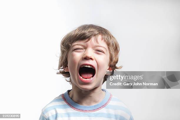 young boy shouting - kid mouth open stock pictures, royalty-free photos & images