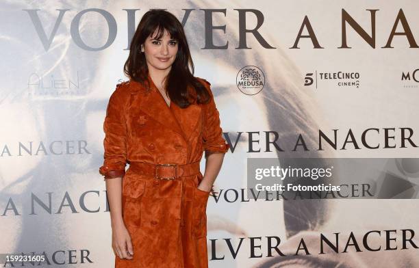Actress Penelope Cruz attends a photocall for 'Venuto al Mondo' at the Santo Mauro Hotel on January 10, 2013 in Madrid, Spain.