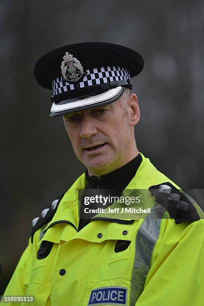Chief Inspector Kenny MacLeod speaks to reporters following the confirmation that a grave at Old Monkton cemetery does not contain the body of...