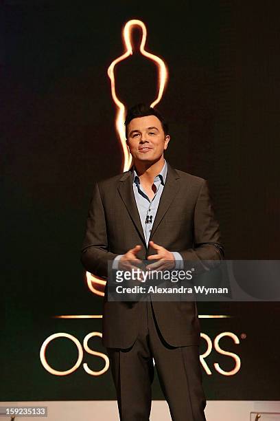 Seth MacFarlane at The 85th Academy Awards - Nominations Announcement held at The AMPAS Samuel Goldwyn Theater on January 10, 2013 in Beverly Hills,...