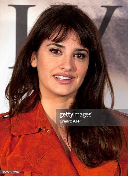 Spanish actress Penelope Cruz poses during the photocall of the film "Volver a Nacer" by Italian film director Sergio Castellitto in Madrid on...