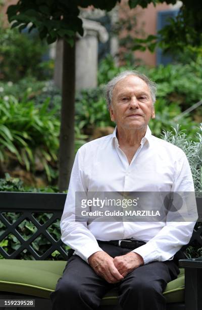 Photocall of the film 'Amour', Palme d'Or at the 2012 Cannes film festival, with french actor Jean-Louis Trintignant on October 09, 2012 in Rome,...
