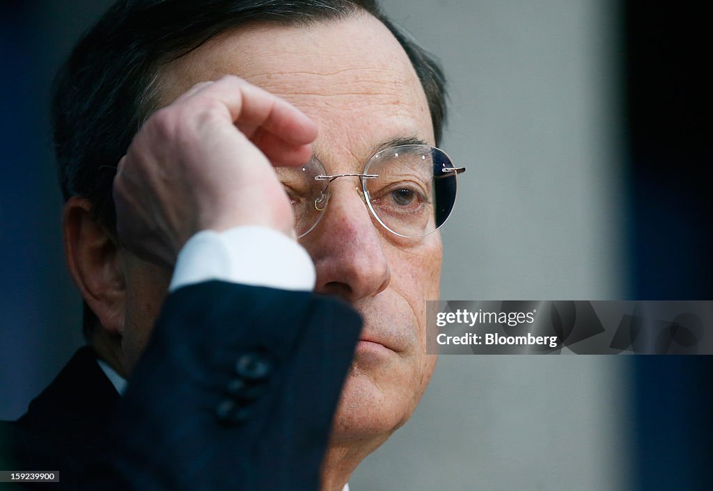 ECB President Mario Draghi Announces Interest Rate Decision