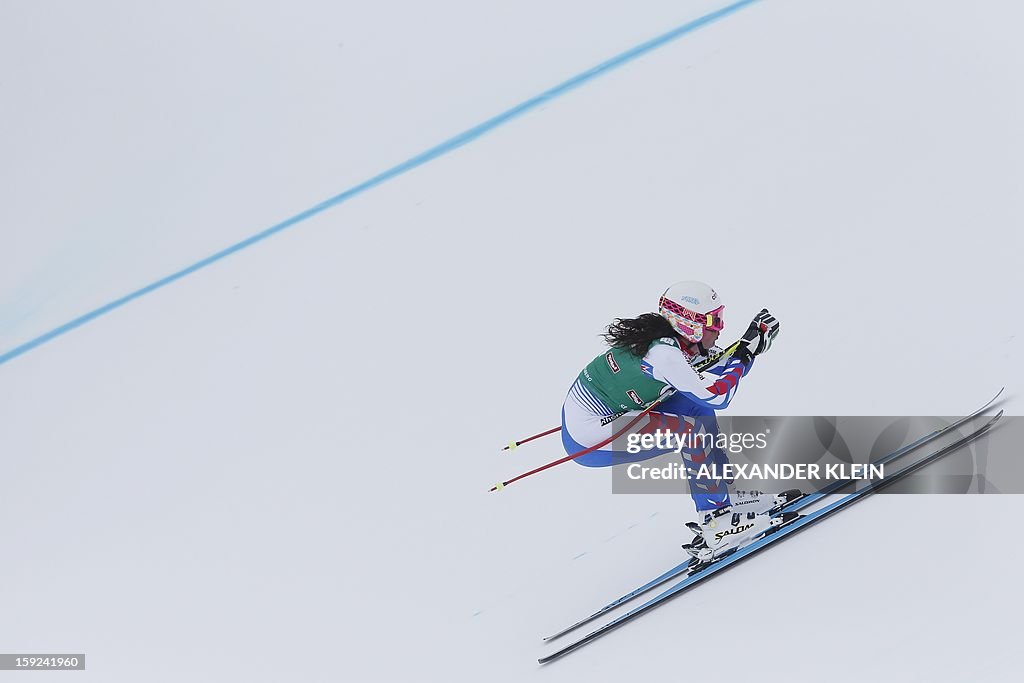 SKI-ALPINE-DOWNHILL-FIS-WORLD-WOMEN-TRAINING