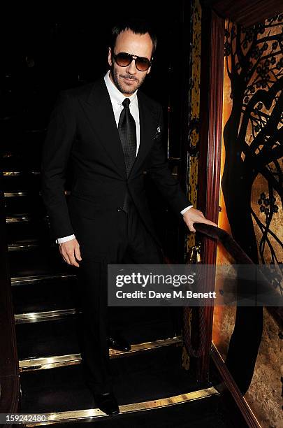 Tom Ford attends a private dinner hosted by Tom Ford to celebrate his runway show during London Collections: MEN AW13 at Loulou's on January 9, 2013...