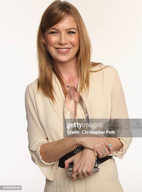 Actress Ellen Pompeo poses for a portrait during the 39th Annual People's Choice Awards at Nokia Theatre L.A. Live on January 9, 2013 in Los Angeles,...