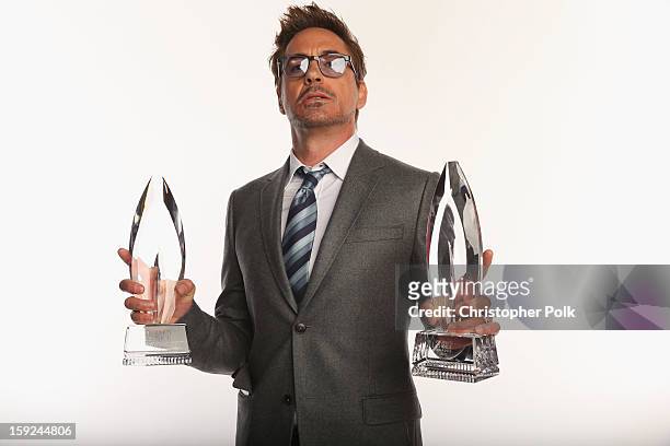 Actor Robert Downey Jr. Poses for a portrait during the 39th Annual People's Choice Awards at Nokia Theatre L.A. Live on January 9, 2013 in Los...
