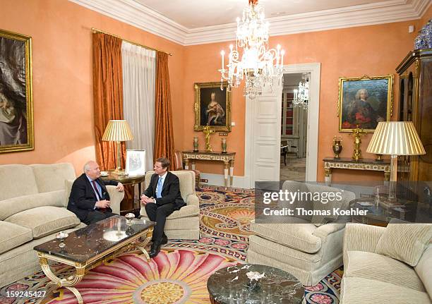 Guido Westerwelle, Member of the Social Democratic Party and Federal Minister for Foreign Affairs of Germany and Vice-Chancellor, speaks with Miguel...