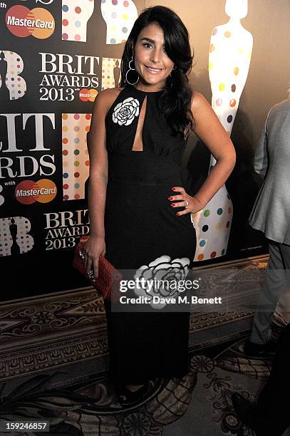 Jessie Ware attends the BRIT Awards nominations announcement at The Savoy Hotel on January 10, 2013 in London, England.
