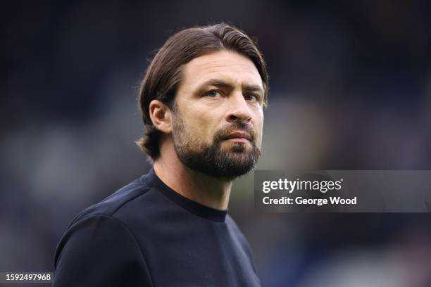 Russell Martin, Manager of Southampton, looks on prior to the Sky Bet Championship match between Sheffield Wednesday and Southampton FC at...