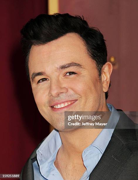 Seth MacFarlane at The 85th Academy Awards Nominations Announcement held at AMPAS Samuel Goldwyn Theater on January 10, 2013 in Beverly Hills,...