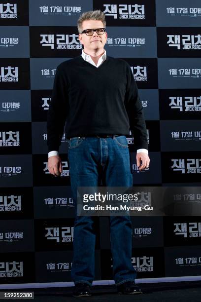 Director Christopher McQuarrie attends the 'Jack Reacher' press conference at Conrad Hotel on January 10, 2013 in Seoul, South Korea. The film will...