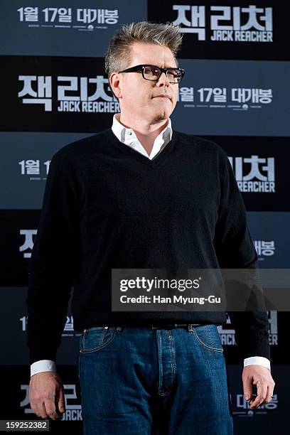 Director Christopher McQuarrie attends the 'Jack Reacher' press conference at Conrad Hotel on January 10, 2013 in Seoul, South Korea. The film will...