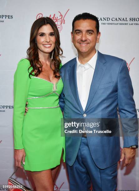 Lisa Valastro and Buddy Valastro arrive at Buddy V's Ristorante at the Venetian Las Vegas on August 03, 2023 in Las Vegas, Nevada.