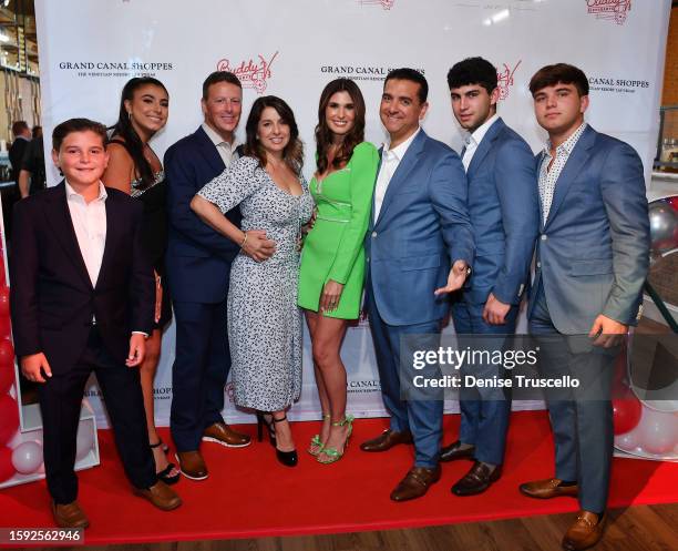 Carlo Valastro, Sofia Valastro, Joey Faugno, Grace Faugno, Lisa Valastro, Buddy Valastro, Buddy Valastro Jr., Marco Valastro arrive at Buddy V's...