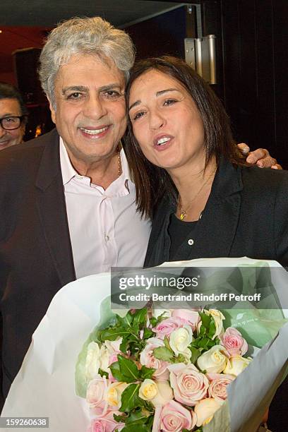 Singer Enrico Macias and his daughter Jocya Ghrenassia, who turned 50 on January 10, attend the screening of 'Enrico Macias, la vie en chansons' , a...